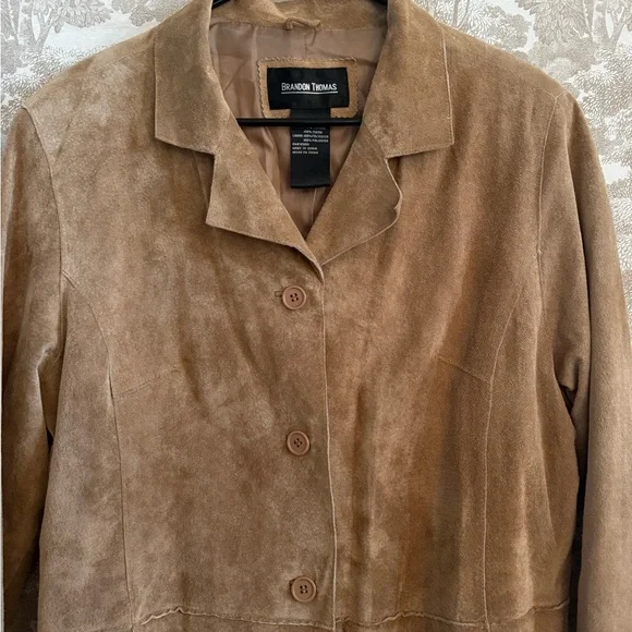 Vintage NWT Brandon Thomas Tan Suede Women's Jacket - Picture 2 of 5